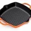 Le Creuset Grillpfanne Signature Quadratisch Mit 2 Griffen In Ofenrot