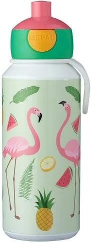 Mepal Trinkflasche Pop-up Campus 400 Ml - Tropical Flamingo 3 Mepal Trinkflasche Pop-up Campus 400 Ml - Tropical Flamingo