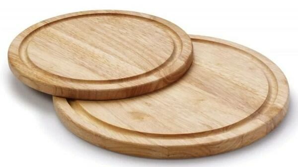 Continenta Steakteller Rund Aus Gummibaumholz, 30 Cm Ø 30 Cm/1,8 Cm 4 Continenta Steakteller Rund Aus Gummibaumholz, 30 Cm Ø 30 Cm/1,8 Cm – Bild 2