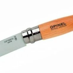 Opinel Messer, Größe 8, Buchenholz, Inklusive Kunstlederetui