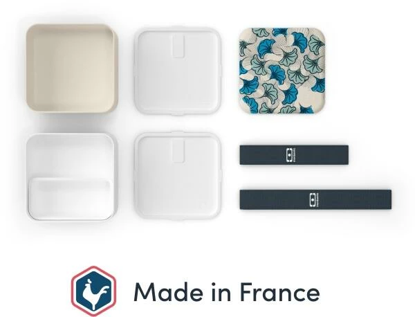 Monbento MB Square Bento-Box Graphic Blue Wax 4 Monbento MB Square Bento-Box Graphic Blue Wax – Bild 2