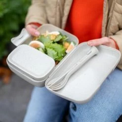 Koziol Lunch Box Candy Ready Mit Besteck-Set In Sand -Mepal Shop 7272 CANDY READY 700 ad 3