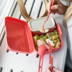 Koziol Lunch Box Candy Ready Mit Besteck-Set In Coral -Mepal Shop 7272 CANDY READY 704 ad 9