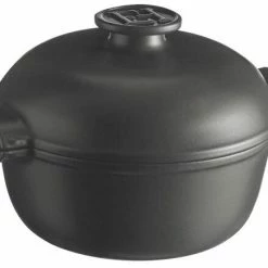 Emile Henry Schmortopf Delight Rund In Ardoise 22,5 Cm / 17,3 Cm / 2 Liter