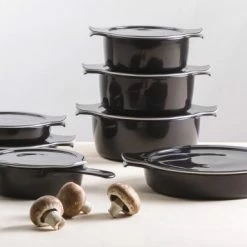 Eschenbach Topf Mit Deckel Cook & Serve In Schwarz 24 Cm / 13 Cm / 4 Liter -Mepal Shop COOK SERVE 027 3