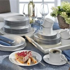 Friesland Porzellan Friesland Frühstücksbrett Jeverland Kleine Brise 27 X 14 Cm -Mepal Shop Friesl kl Brise 3otlg 2