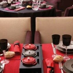 Staub Servierbrett Für 3 Mini Cocottes In Schwarz -Mepal Shop Servierbrett mini cc 4