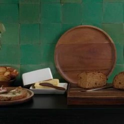 ASA Holzbrett, Oval Wood Dark Aus Akazie -Mepal Shop Wood dark dunkel Brotzeit 2