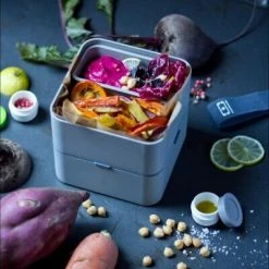 Monbento MB Square Bento-Box Denim, Made In France -Mepal Shop mb square blue denim 50274706321 o