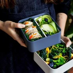 Monbento MB Square Bento-Box In Blue Natural -Mepal Shop square natural blue 2022 08